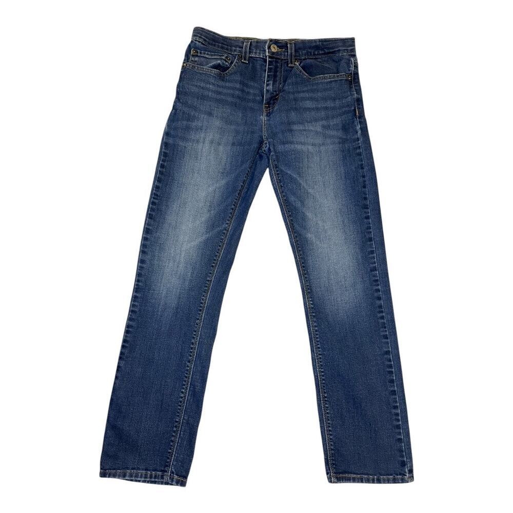 Levi's Boy’s Size 16 Straight Jeans Blue Medium Inseam 28" Mid Rise Denim